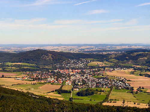 Blick auf Zierenberg vom Bärenberg