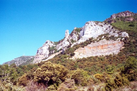 Felsformation in der Nähe des Monasterio de Leyre